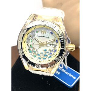 Technomarine Women's Watch TM-115117 Quartz Fish Gold Mother of Pearl Dial 40mm